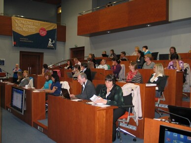 Konference se odehrávala v prostorách sálu Krajského úřadu Vysočina